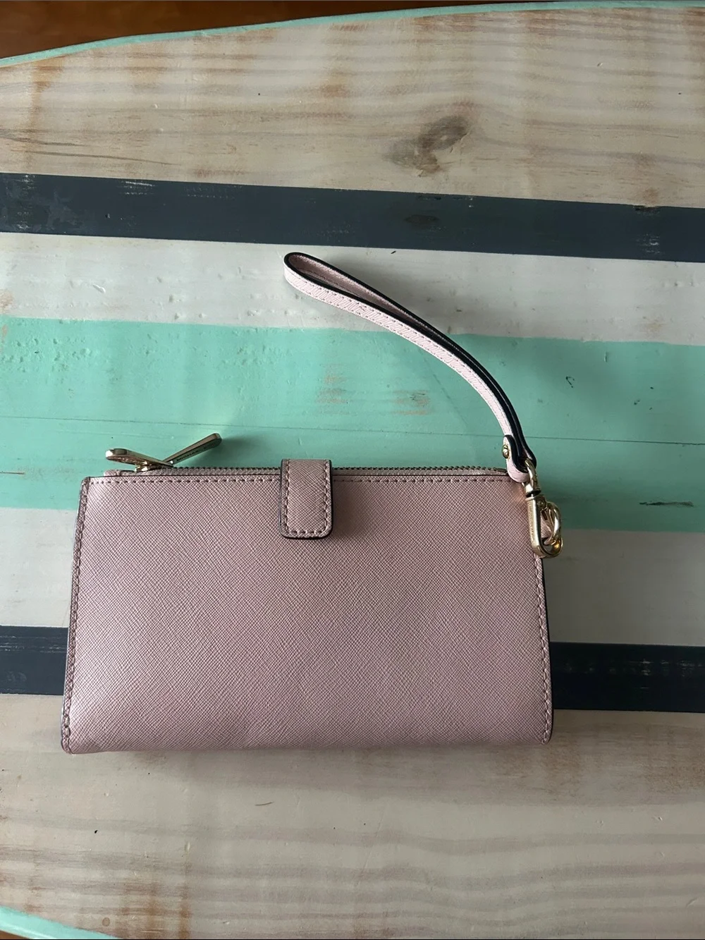 Michael Kors Blush Pink Saffiano Wristlet Clutch